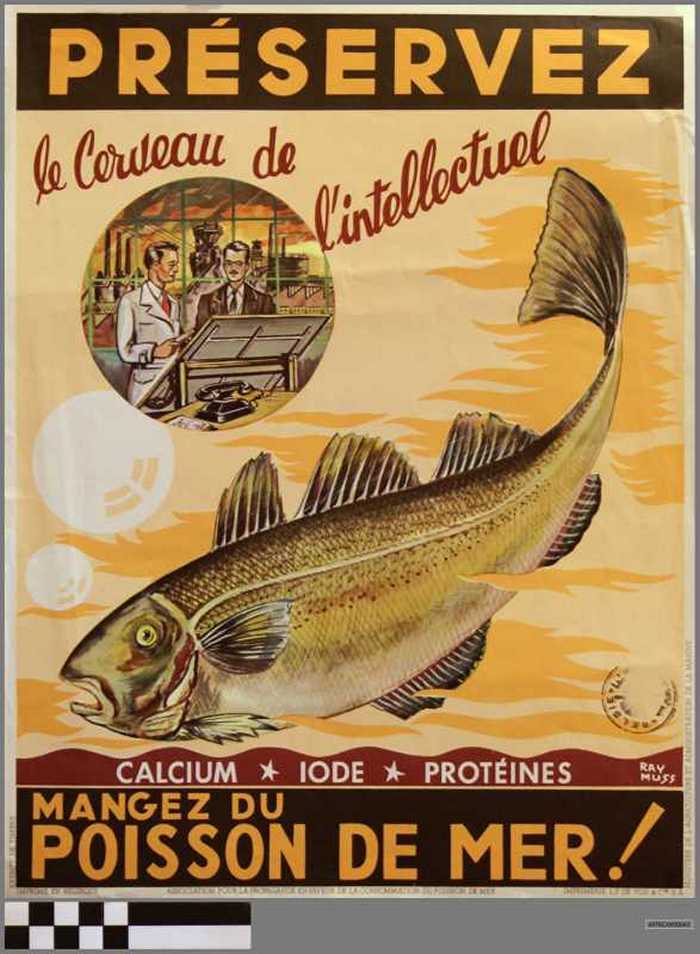 Affiche voor het promoten van het eten van vis