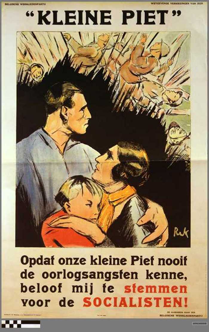 Verkiezingsaffiche voor de Belgische Werkliedenpartij voor verkiezingen van 1929