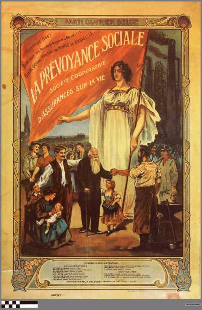 Affiche van de Parti Ouvrier Belge