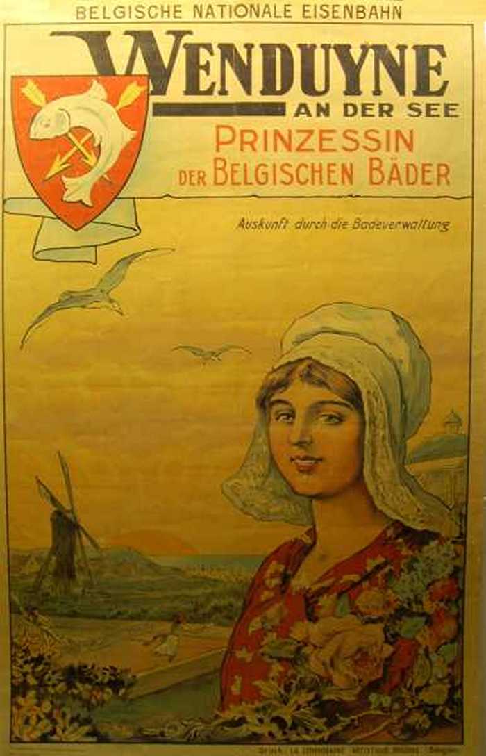 Belgische nationale eisenbahn Wenduyne an der See Prinzessin der Belgischen Bader, Auskunft durch die Badeverwaltung