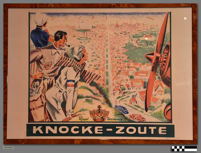 Detail van affiche Royal Residence Knocke-Zoute (in kader)