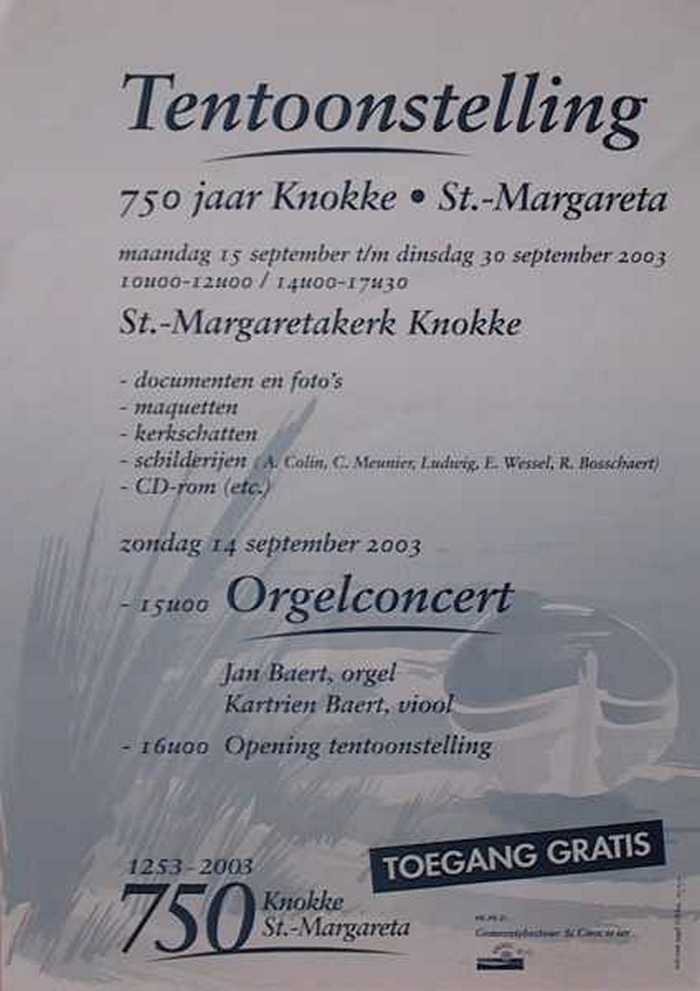 Tentoonstelling 750 jaar Knokke St.-Margareta