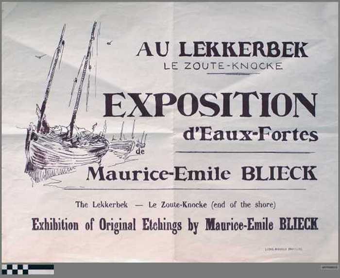 Au Lekkerbek, Le Zoute-Knocke. Exposition dEaux-Fortes