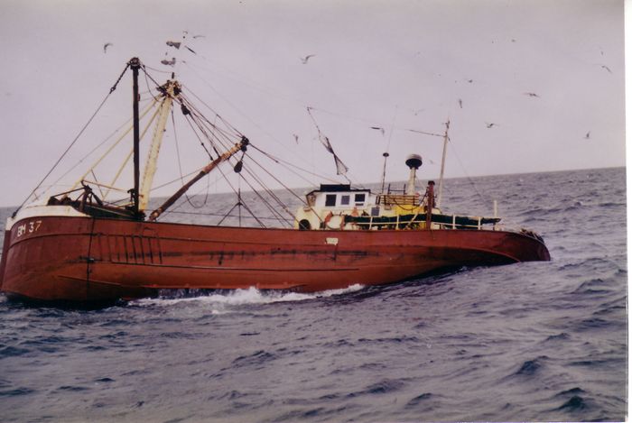 Zinkende visserboot