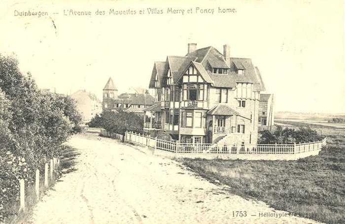 Duinbergen, L'Avenue des Mouettes et Villas Merry et Poncy home.