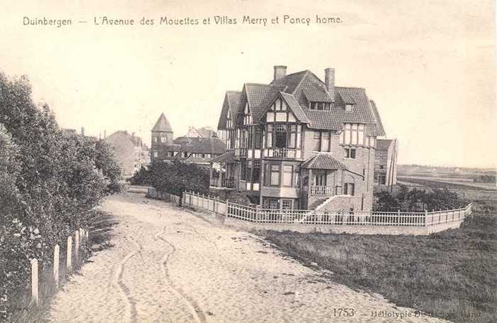 Duinbergen, L'Avenue des Mouettes et villas Merry et Poncy home