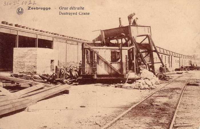 Zeebrugge - Grue détruite
