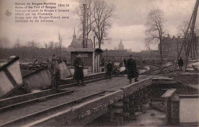 Ruines de Bruges-Maritime - 1914-1918 - Pont sur le canal de Bruges é  Ostendedétruit par les Allemands