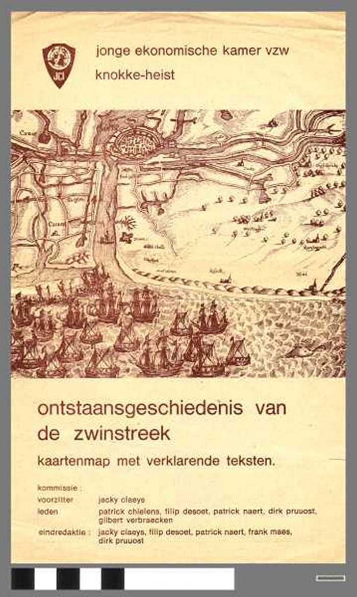 Reclamefolder voor boek: `Ontstaansgeschiedenis van de Zwinstreek