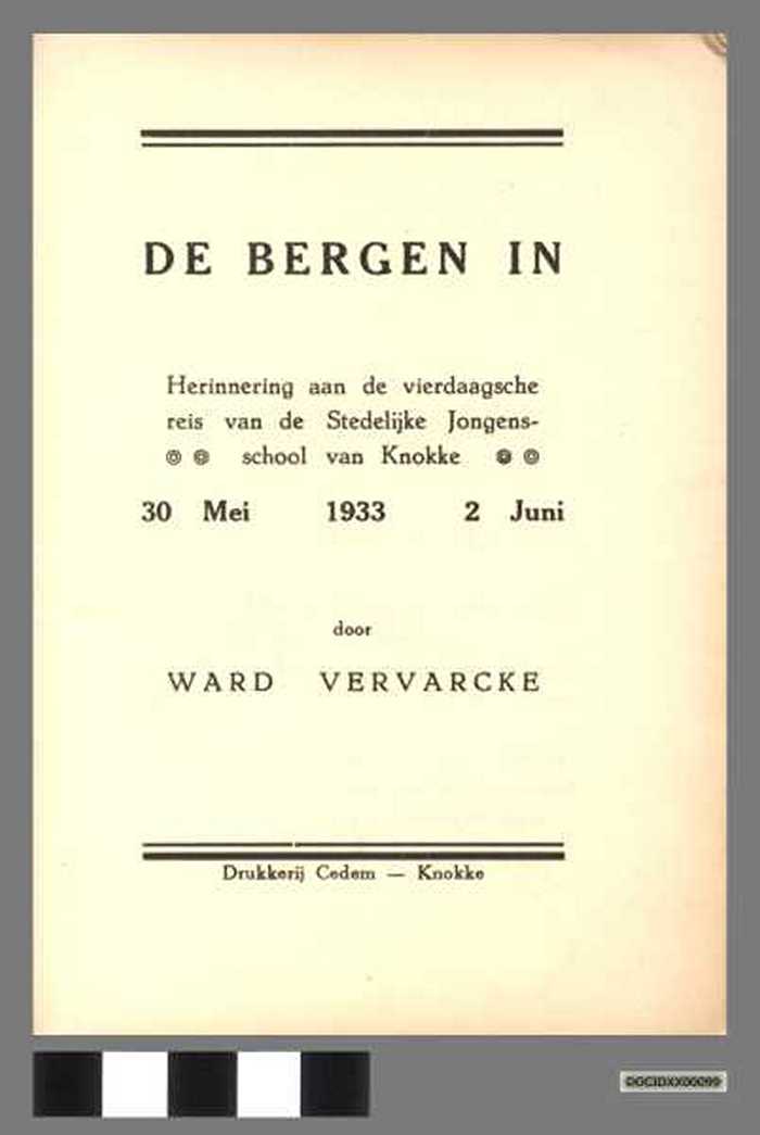 De bergen in, door Ward Vervarcke