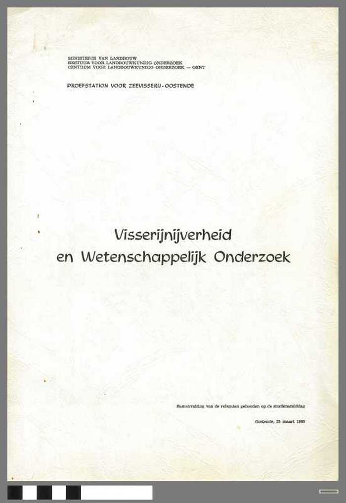 Visserijnijverheid en Wetenschappelijk Onderzoek