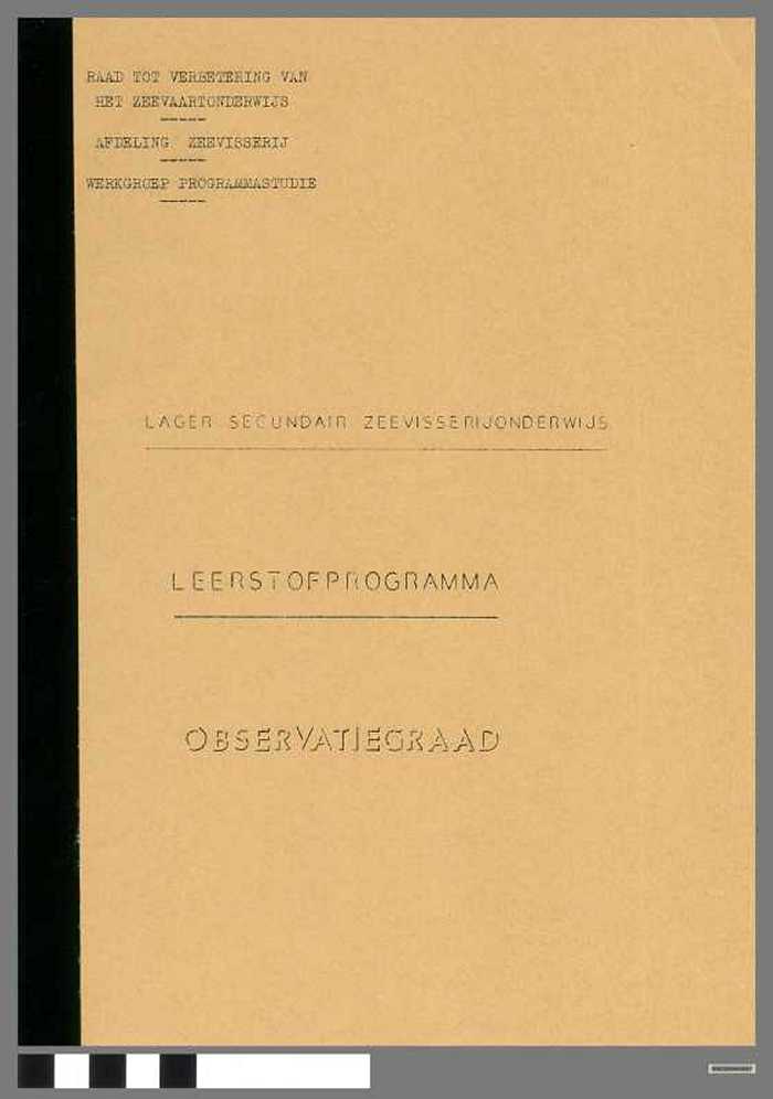 Lager Secundair Zeevisserijonderwijs - Leerstofprogramma - observatiegraad