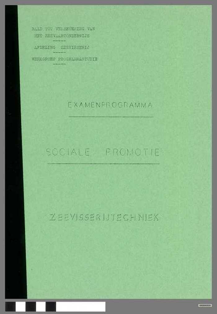 Examenprogramma - Sociale promotie - Zeevisserijtechniek