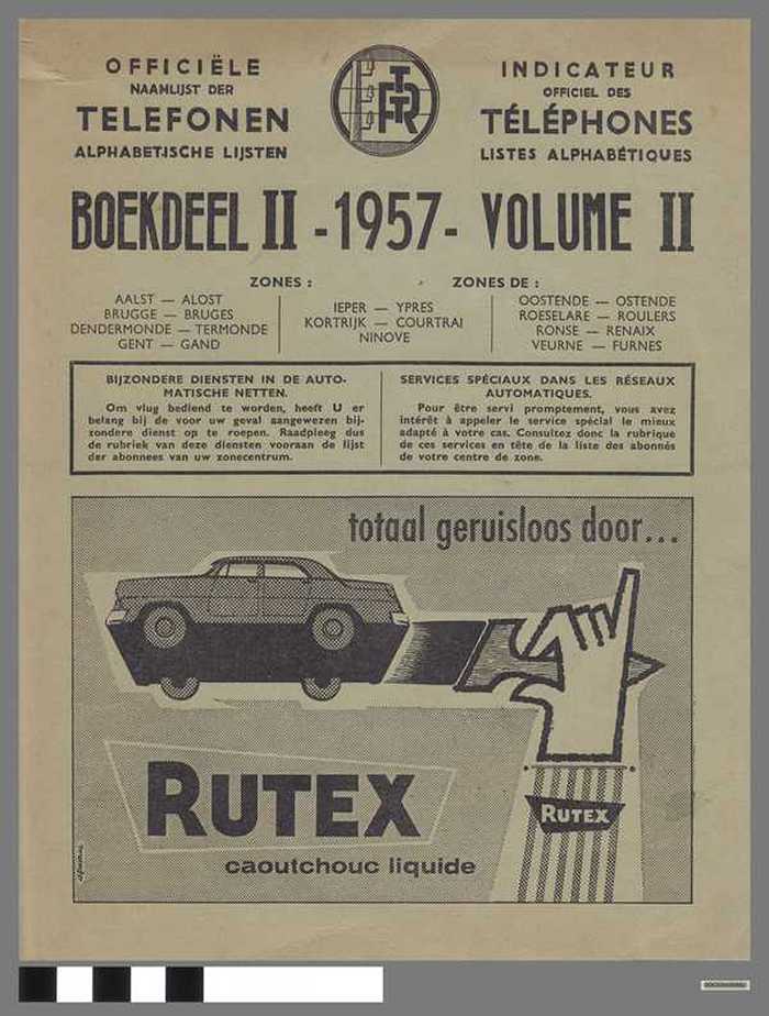 OFFICIËLE NAAMLIJST DER TELEFONEN - Alfabetische lijsten BOEKDEEL II - 1957 - VOLUME II