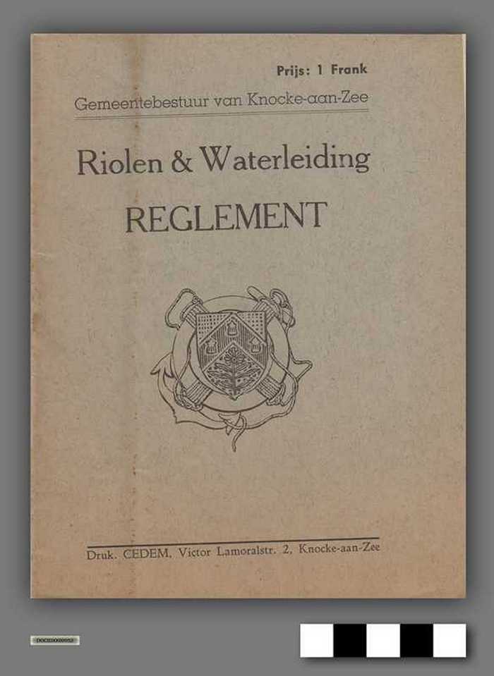 Reglement riolen en waterleiding