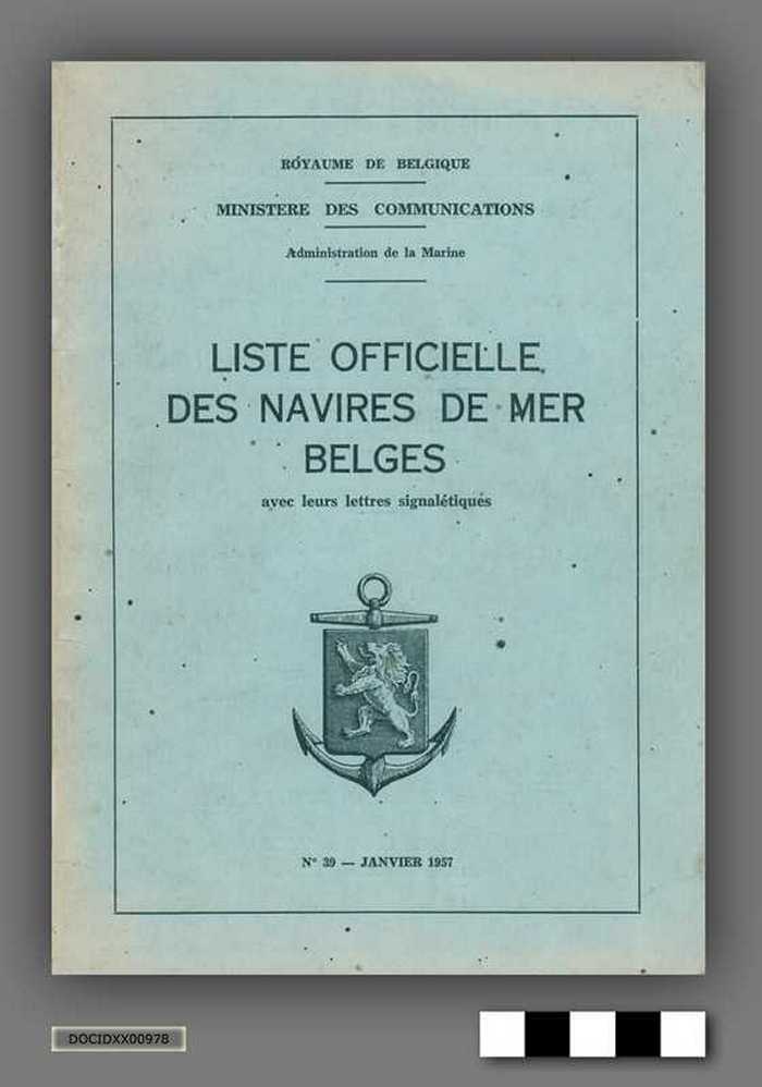 Liste officiele des navires de mer Belges