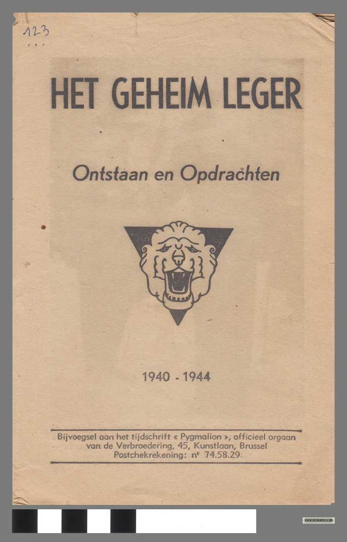 Boekje: Het Geheim Leger - Onstaan en Opdrachten - 1940-1944