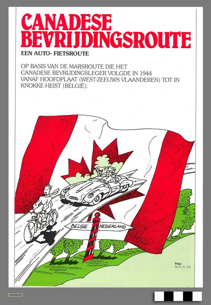 Canadese Bevrijdingsroute, een auto-fietsroute op basis van de marsroute die het Canadese Bevrijdingsleger volgde in 1944