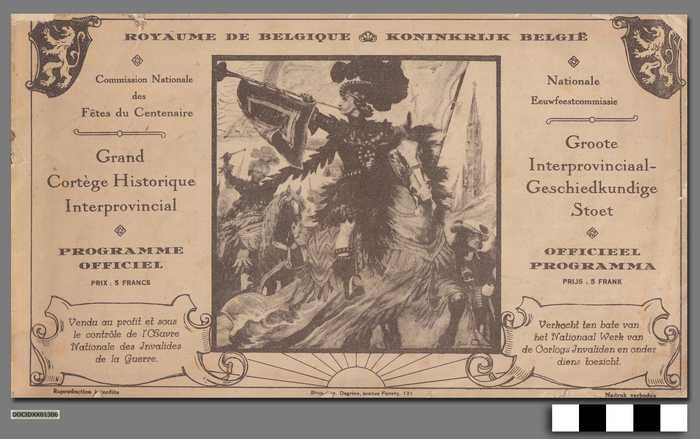 Nationale Eeuwfeestcommissie - Groote Interprovinciaal Geschiedkundige Stoet - Officieel programma - 1930