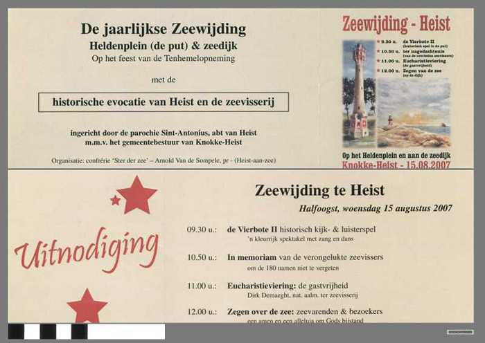 Uitnodiging: Zeewijding Heist 2007