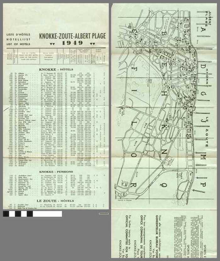 Liste d Hôtels - Hotelllijst - List of Hotels - Knokke-Zoute-Albert-Plage.