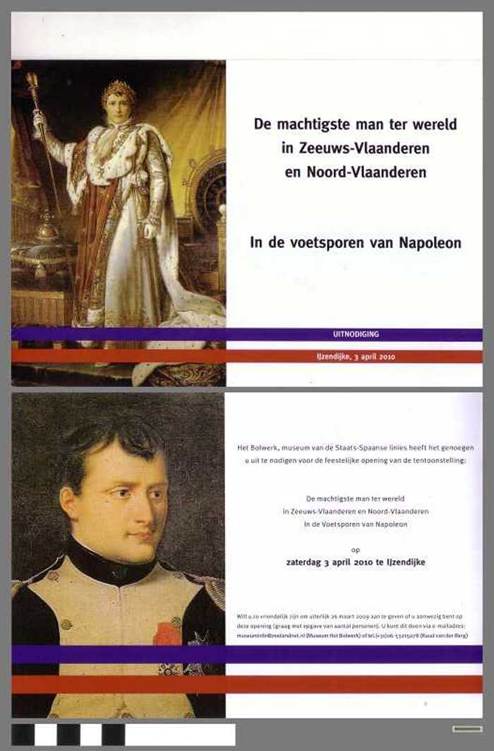 Uitnodiging - De machtigste man ter wereld in Zeeuws-Vaanderen en Noord-Vlaanderen. In de voetsporen van Napoleon.