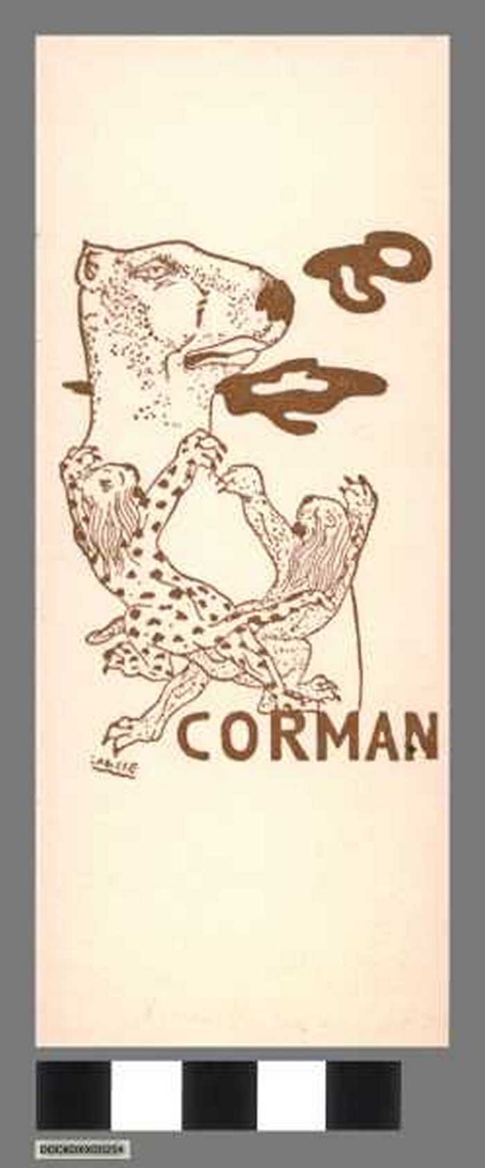 Bladwijzer met reclame voor Librairie Corman