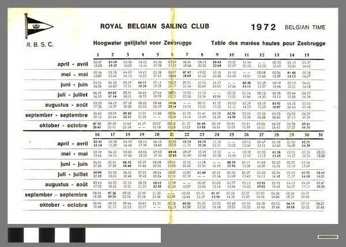 RBSC Getijtafel - 1972