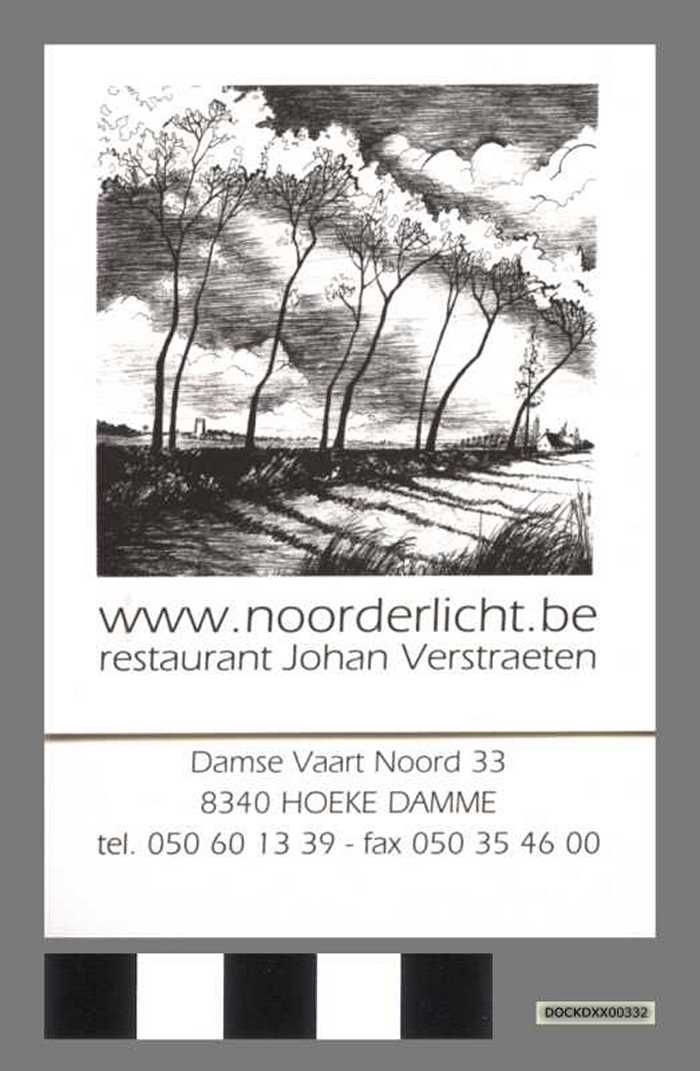 Visitekaartje: Restaurant Noorderlicht