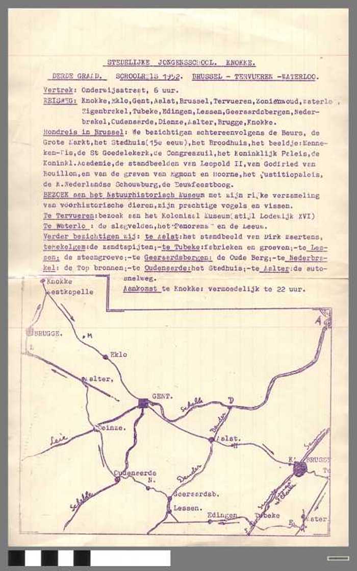 Schoolreis 1952 -Brussel -Tervuren- Waterloo.