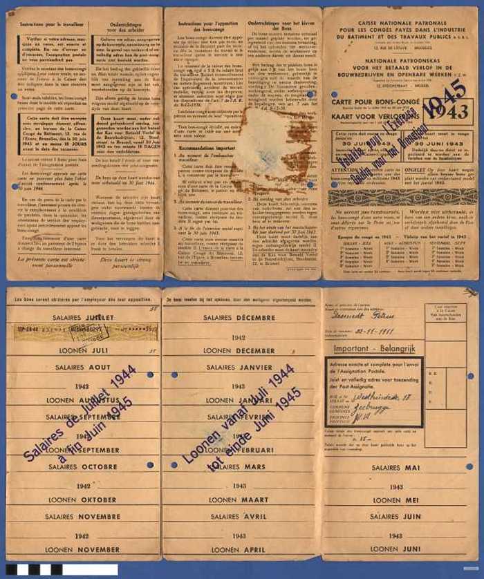 Caisse nationale patronale pour les congés payés dans l'industrie du batiment et des travaux publics - Nationale patroonskas voor het betaald verlof..