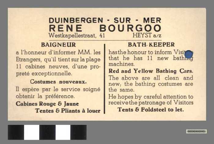 Rene Bourgoo Duinbergen-sur-mer - Baigneur