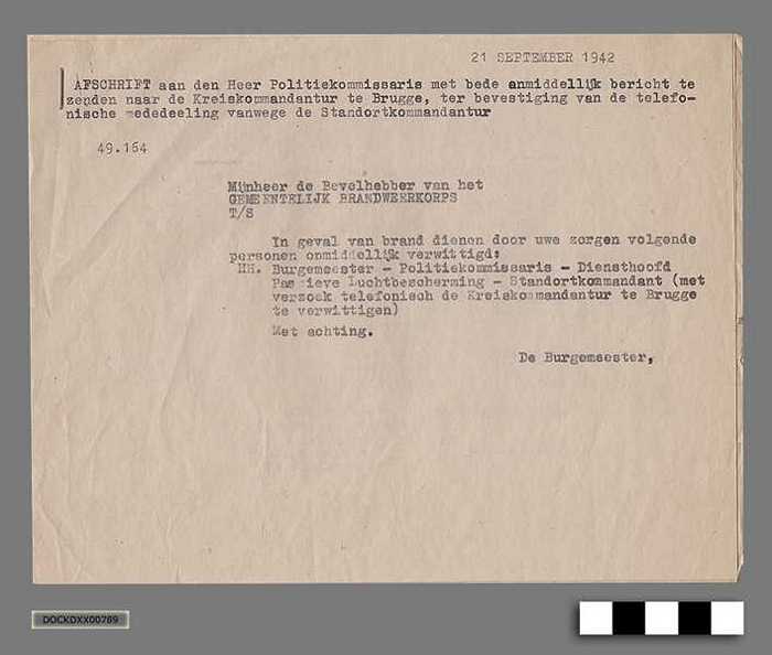 Oorlogscorrespondentie anno 1942 - Naleven van de reglementering
