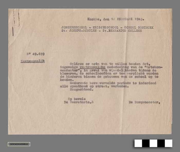 Oorlogscorrespondentie anno 1943 - Bij vijandelijke aanvallen iedereen verplicht wordt binnen te blijven