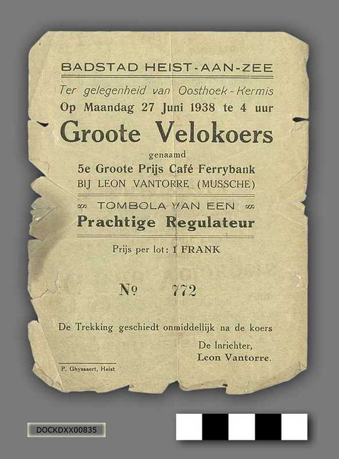 Badstad Heist-aan-Zee - Groote Velokoers - N° 772 - Tombola