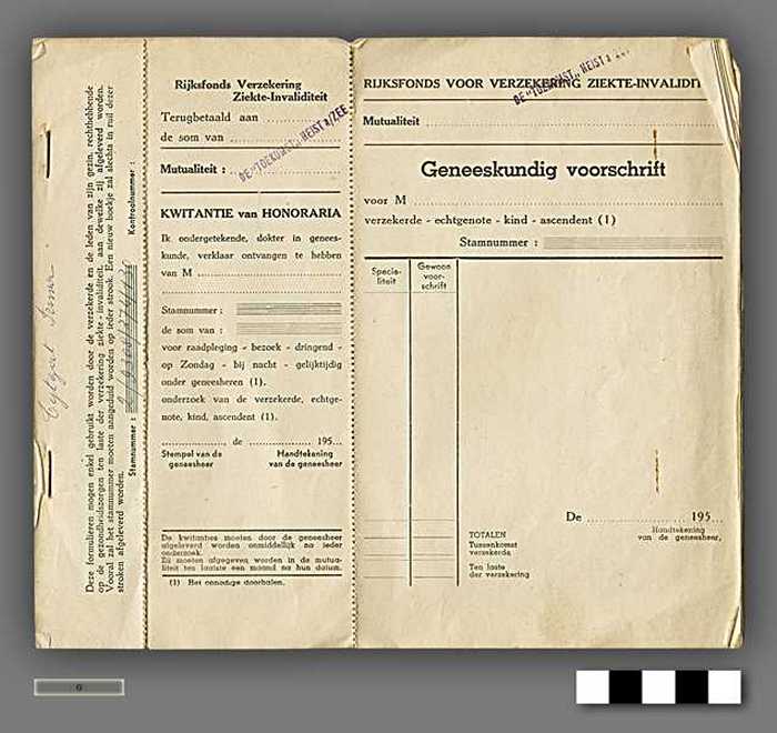 Invulboekje van Tytgat Irma voor het RIZIV  - Geneeskundig voorschriftenboekje