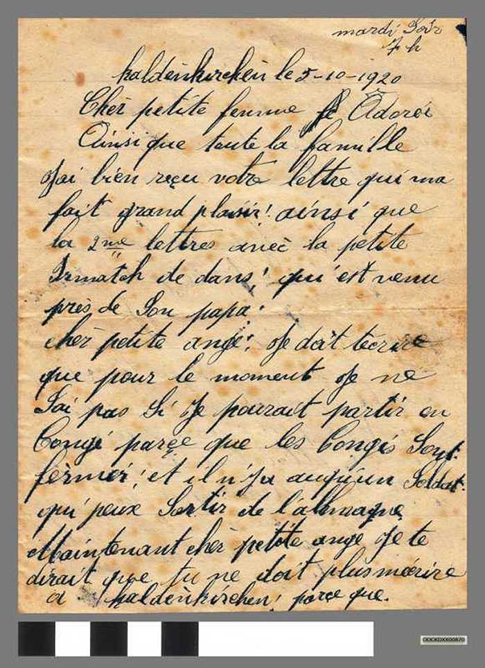 Soldaat Jules Colon schrijft een brief aan zijn vrouw