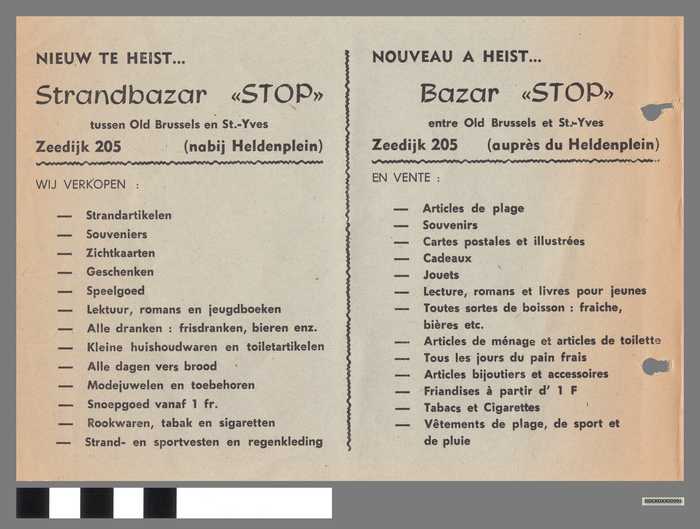 Publiciteit: Strandbazar Stop in Heist
