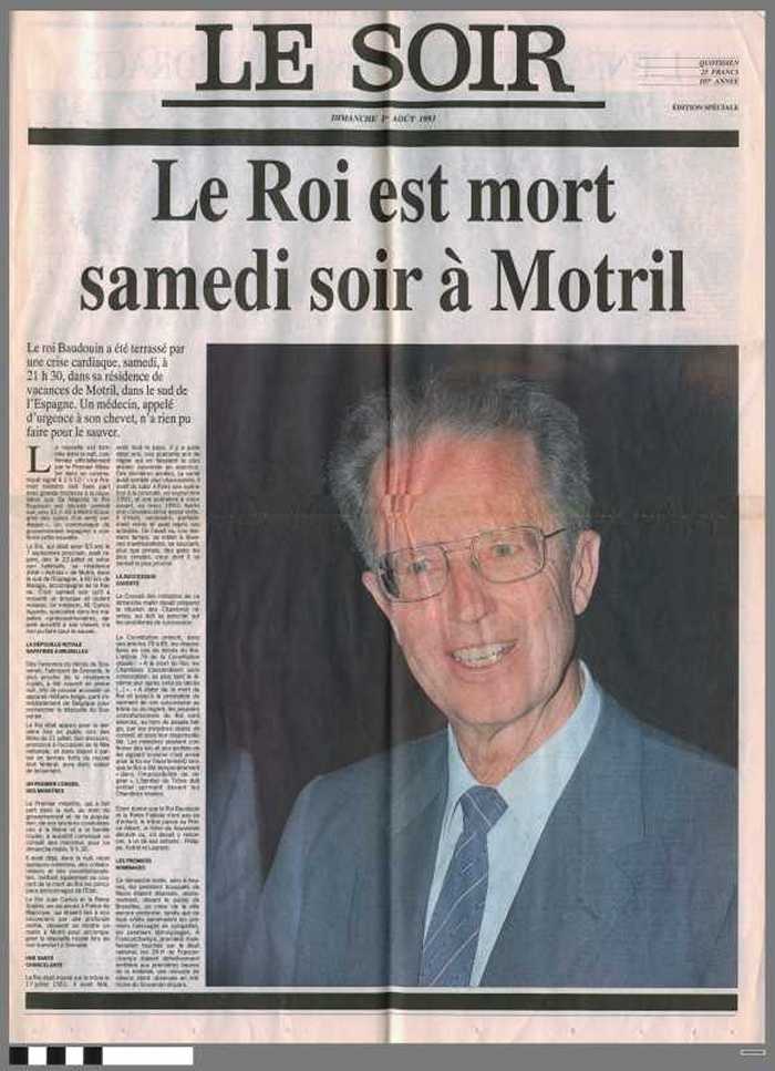 Le Roi est mort samedi soir à Motril. (Le Soir)