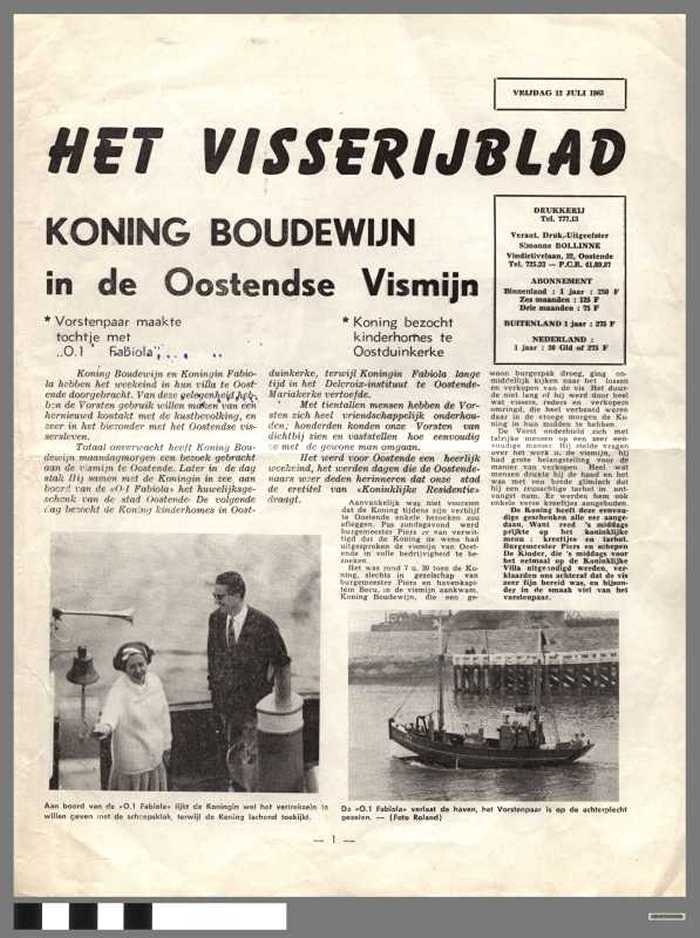 Koning Boudewijn in de Oostendse Vismijn