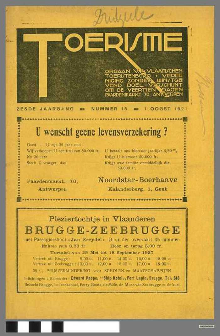 TOERISME, jaargang 6, nummer 15, 01/08/1927