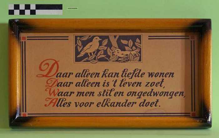 Kader met spreuk - Daar kan alleen liefde wonen.... - HUIDCXX00096 Kader met spreuk - Daar kan alleen liefde wonen....