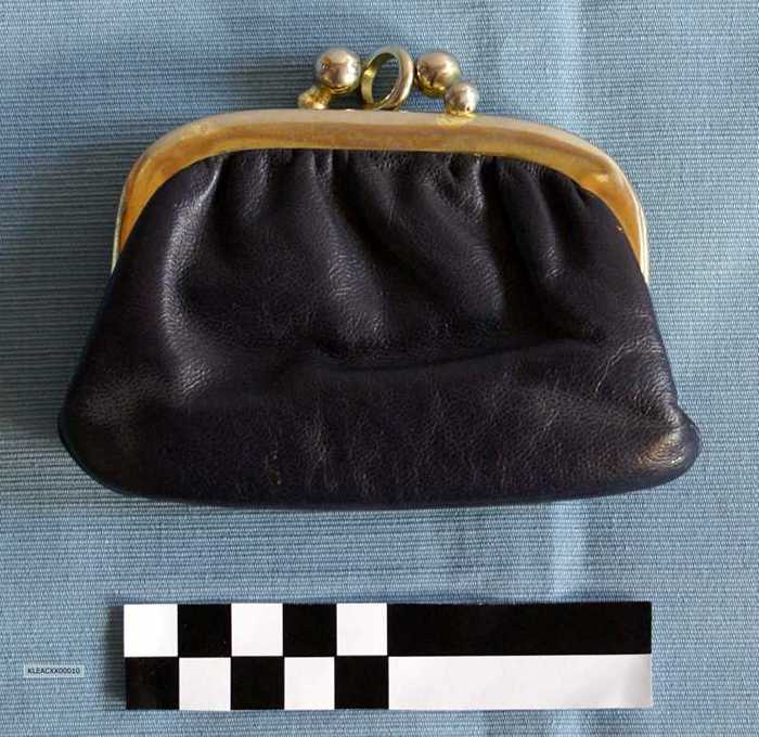 Blauwe geldbeugel