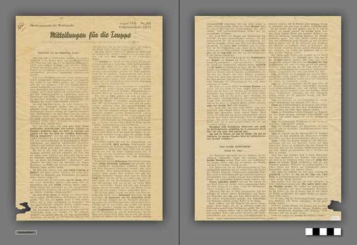 Mitteilungen für die Truppe  - August 1944 -  Nr. 335