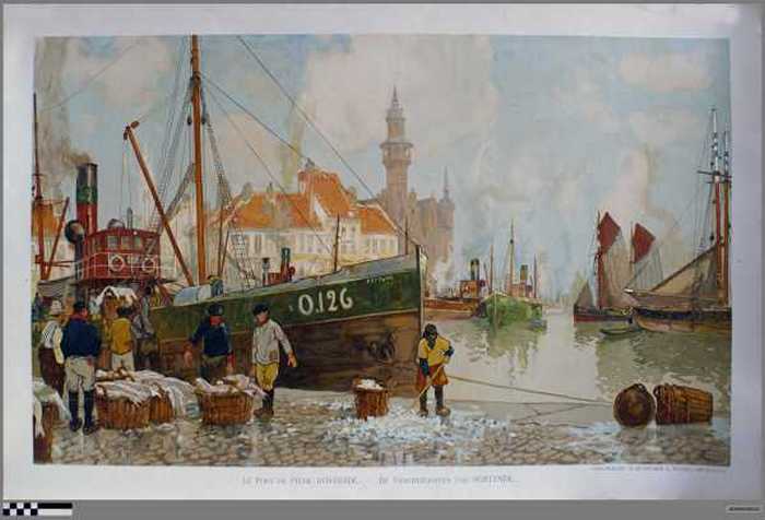 Le Port de Pèche dOstende - De Visschershaven van Oostende. - SCHPRXX50153 Le Port de Pèche dOstende - De Visschershaven van Oostende.