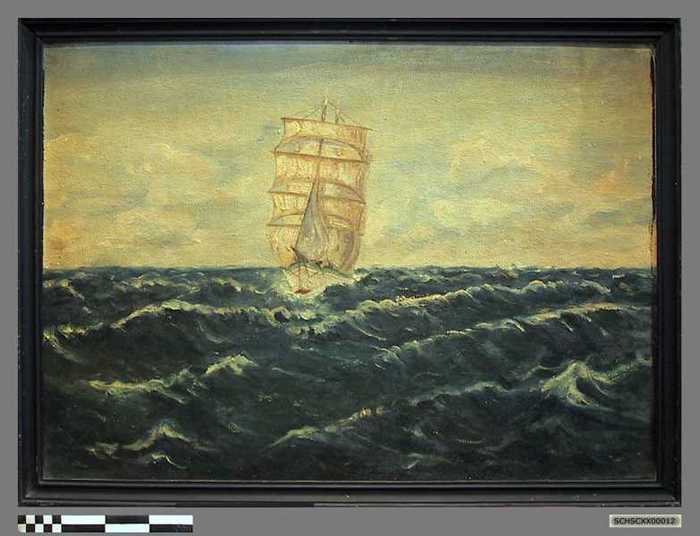 Zeilschip op zee.