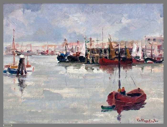 Zeebrugge met kerk