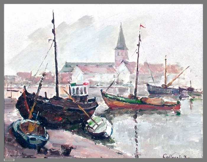 Zeebrugge met kerk
