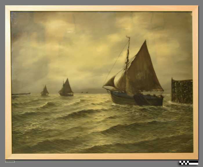 Marine boten op zee
