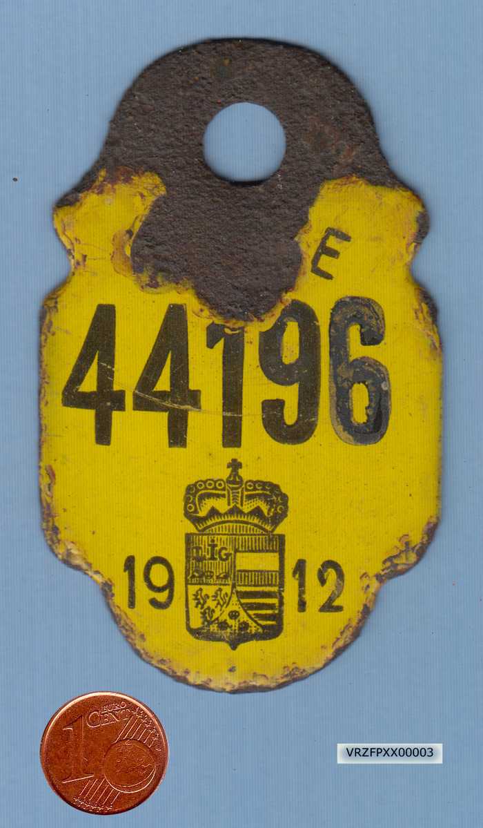 Fietsplaat 1912